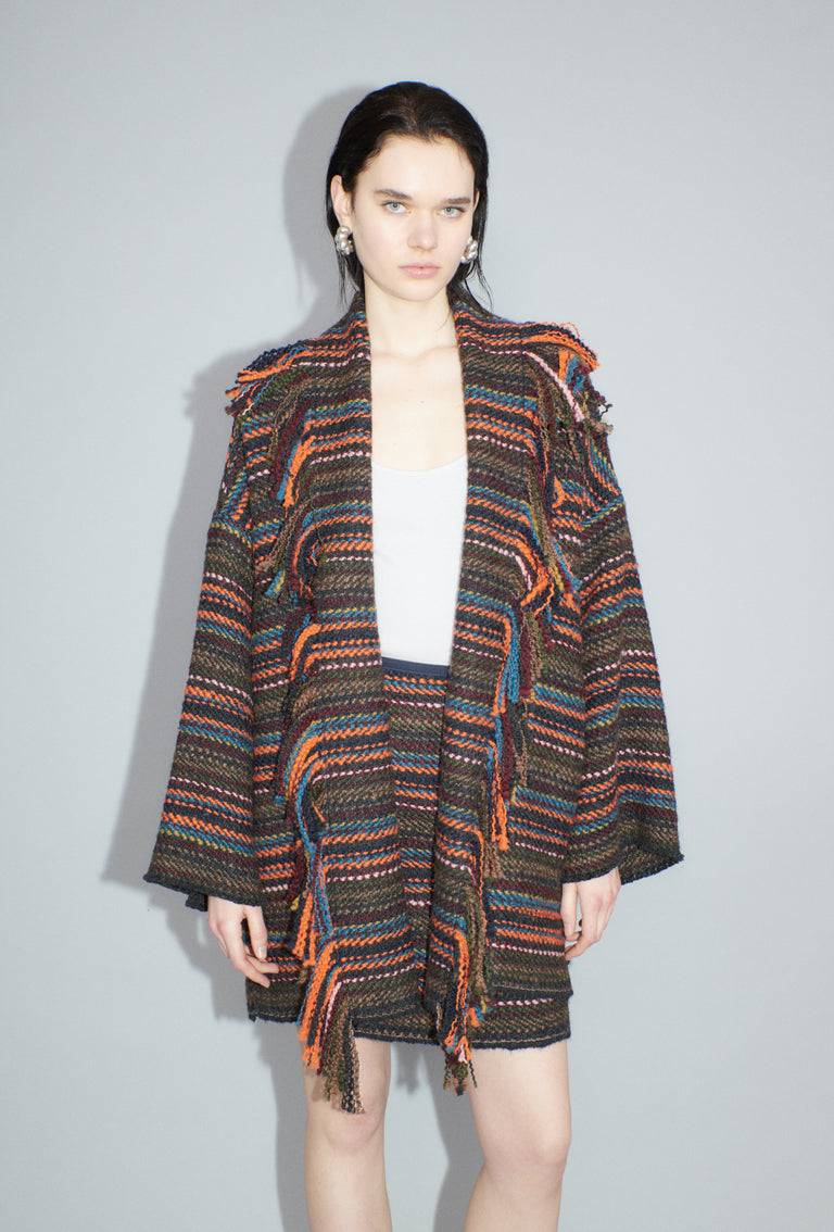 Odeeh Multicolor Stripe Jacke, Charcoal Hotsell
