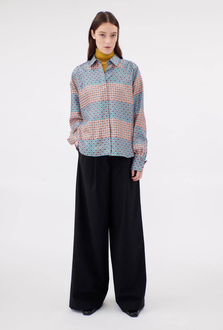 Odeeh Mini Tiles Bluse, Cerulean Fabrik Onlineshop