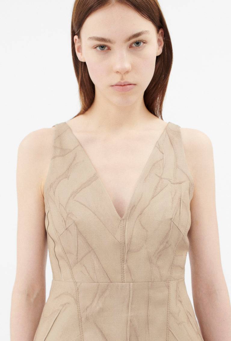 Odeeh Crinkled Duchesse Stonewashed Top, French Beige Cyber Monday