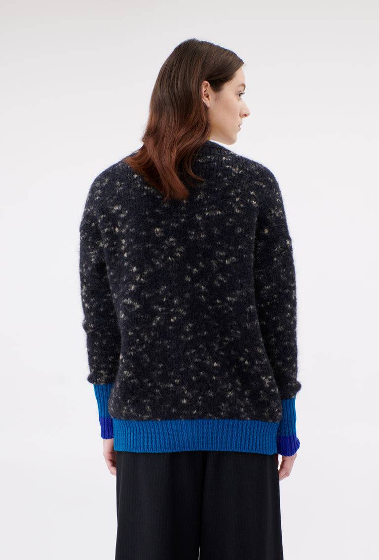 Odeeh Color Block Patch Cardigan, Granite Exklusive Angebote