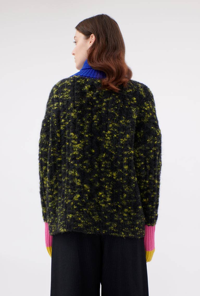 Odeeh Color Block Patch Pullover, Dark Moss Bestseller