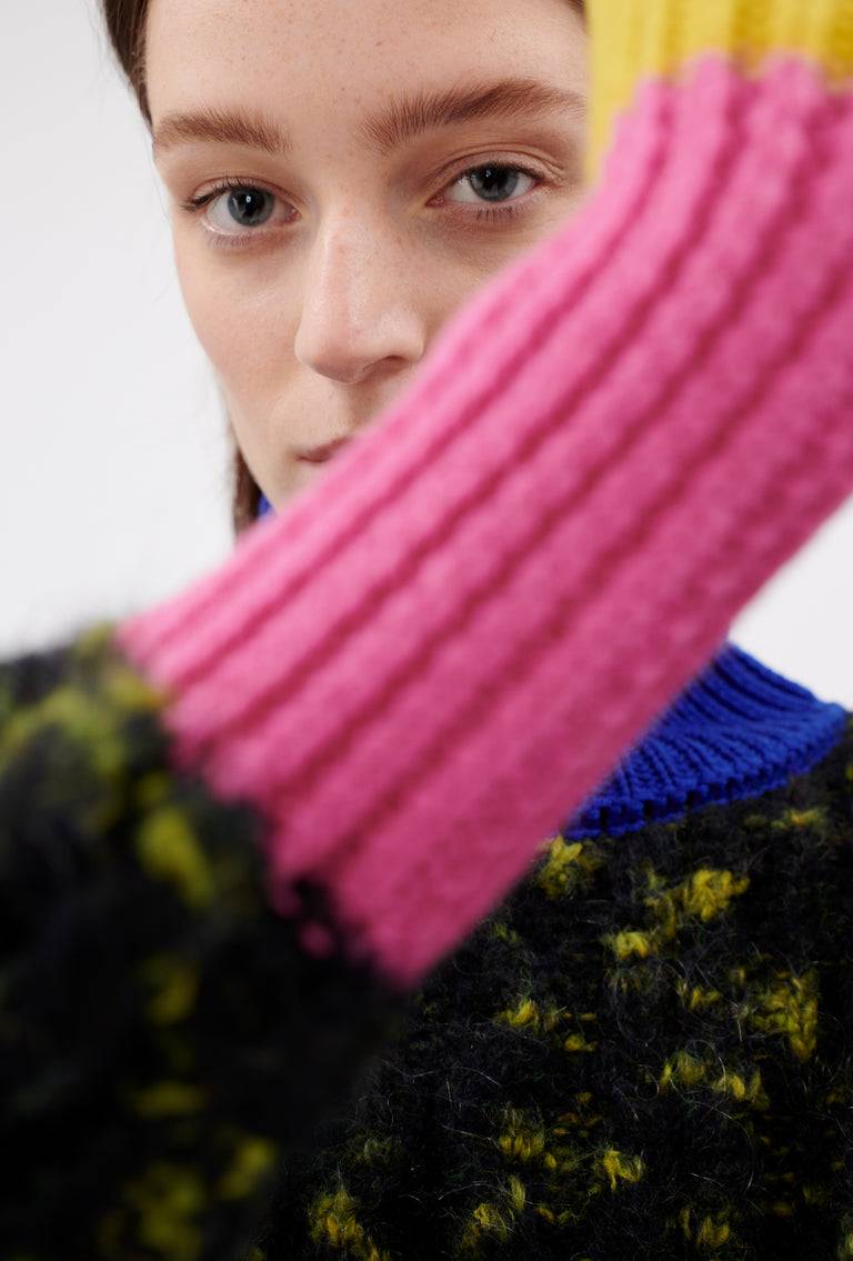 Odeeh Color Block Patch Pullover, Dark Moss Bestseller