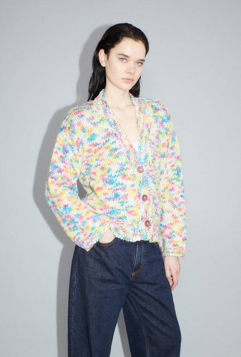 Odeeh Multicolour Printed Wool Cardigan, Candy JETZT KAUFEN
