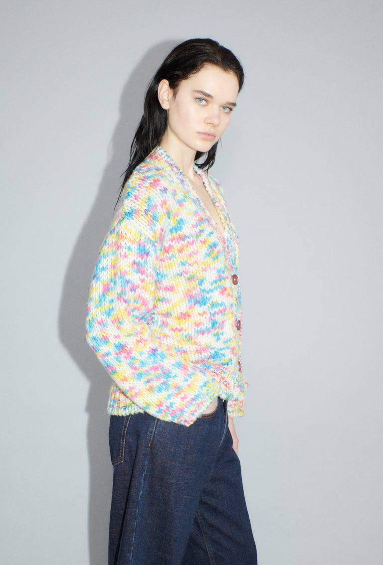 Odeeh Multicolour Printed Wool Cardigan, Candy JETZT KAUFEN