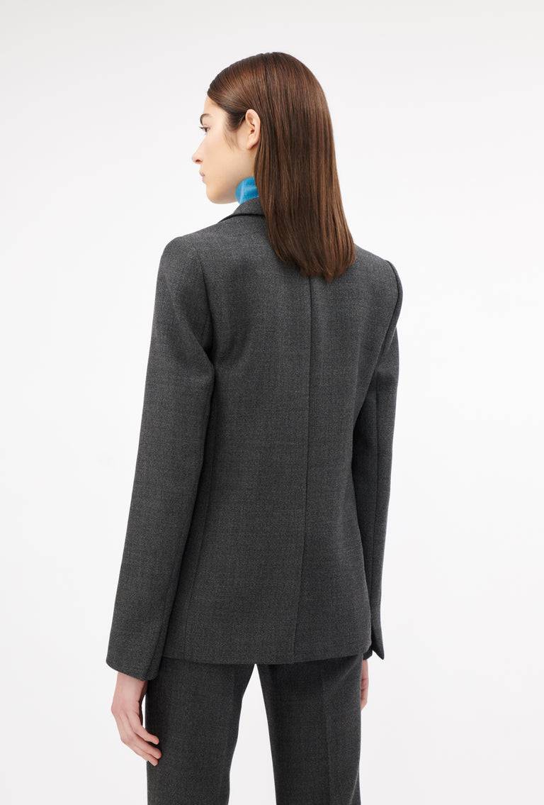 Odeeh Savile Row Wool Pique Blazer, Charcoal Neueste Stile