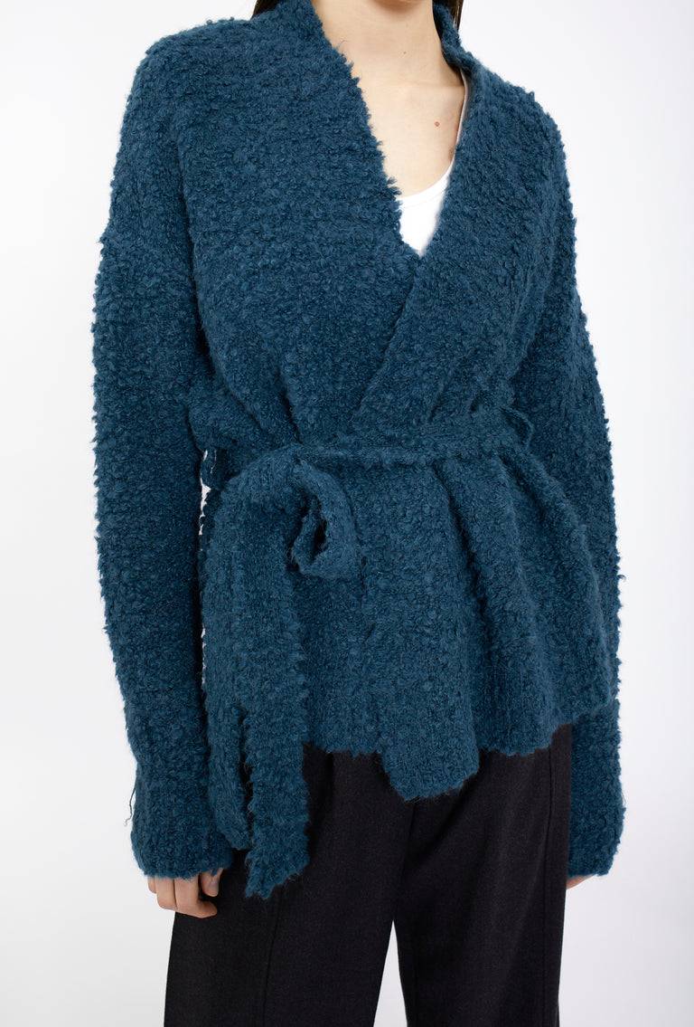 Odeeh Alpaca Boucle Cardigan, Peacock Green Zeitbegrenzte Promotion