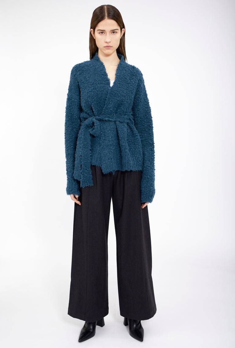 Odeeh Alpaca Boucle Cardigan, Peacock Green Zeitbegrenzte Promotion