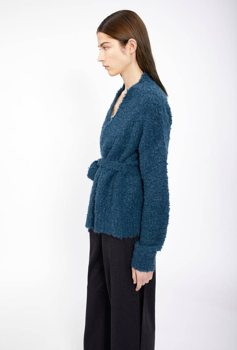 Odeeh Alpaca Boucle Cardigan, Peacock Green Zeitbegrenzte Promotion