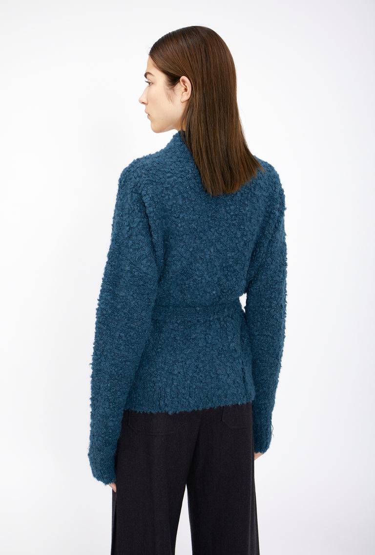 Odeeh Alpaca Boucle Cardigan, Peacock Green Zeitbegrenzte Promotion