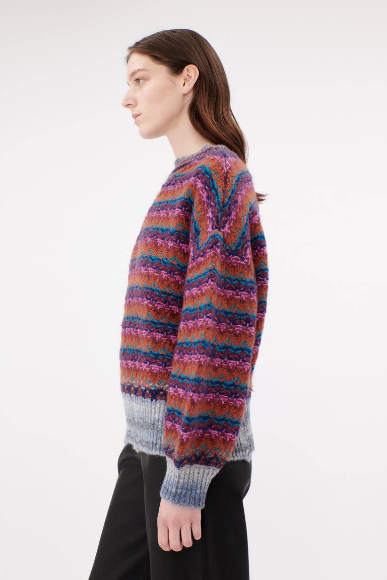 Odeeh Blurry Stripes Wool Pullover, Cinnamon Bis zu 60% Rabatt