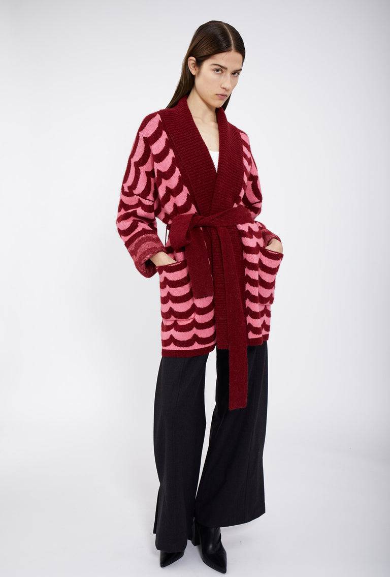 Odeeh Waves Cardigan, Pomegranate Discount Store für neue Produkte