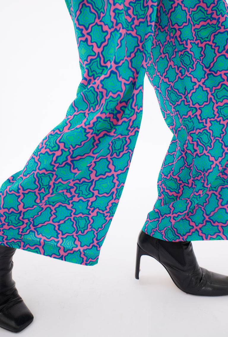 Odeeh Memphis Achats Crepe de Chine Hose, Carribean Green Online