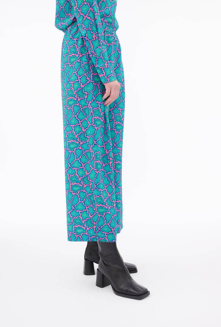 Odeeh Memphis Achats Crepe de Chine Hose, Carribean Green Online