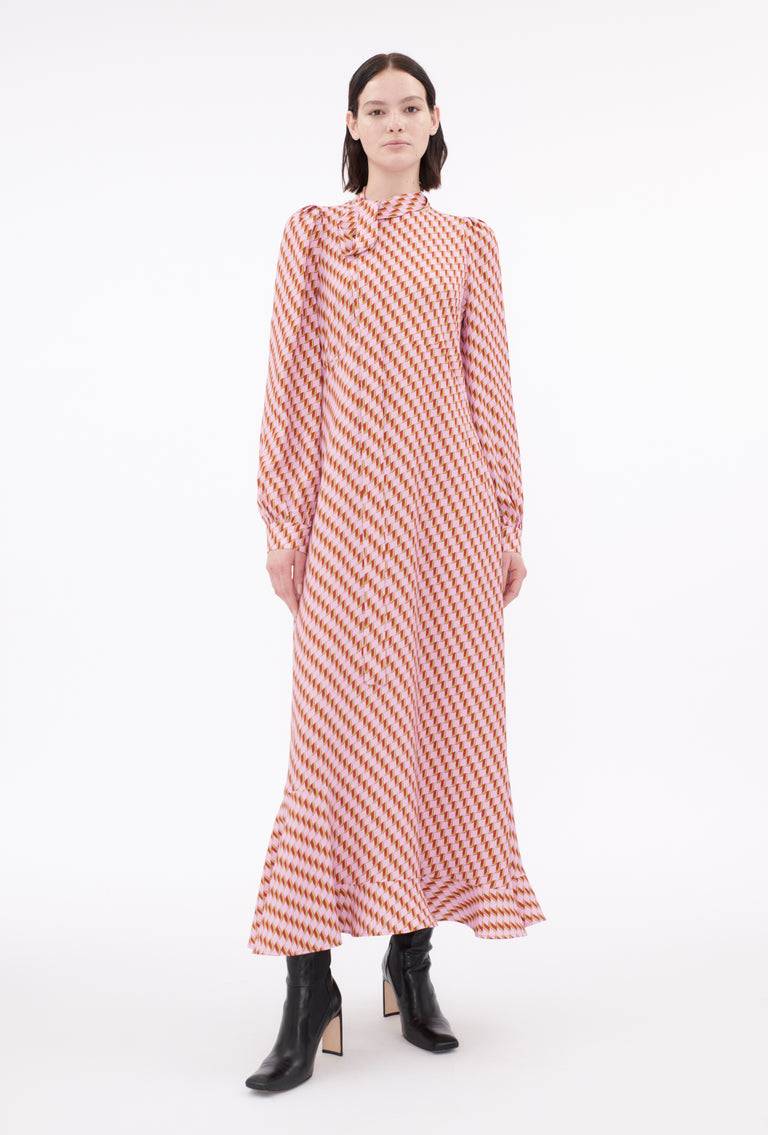 Odeeh Diagonal Waves Kleid, Candy Auslauf