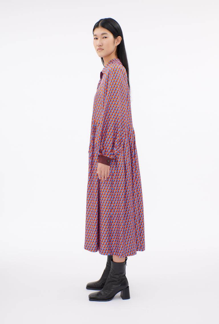 Odeeh Baisers Silk Twill Kleid, Cobalt Verkauf
