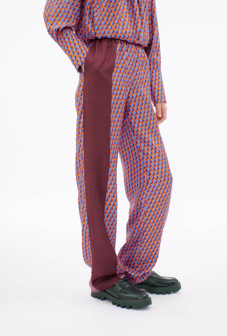 Odeeh Baisers Silk Twill Hose, Cobalt Fabrikverkauf