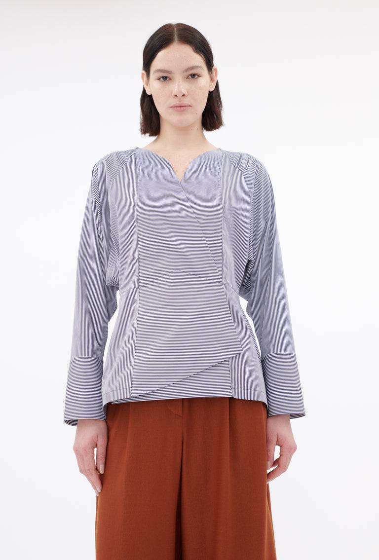 Odeeh Stripes Bluse, Navy White Meist gekauft