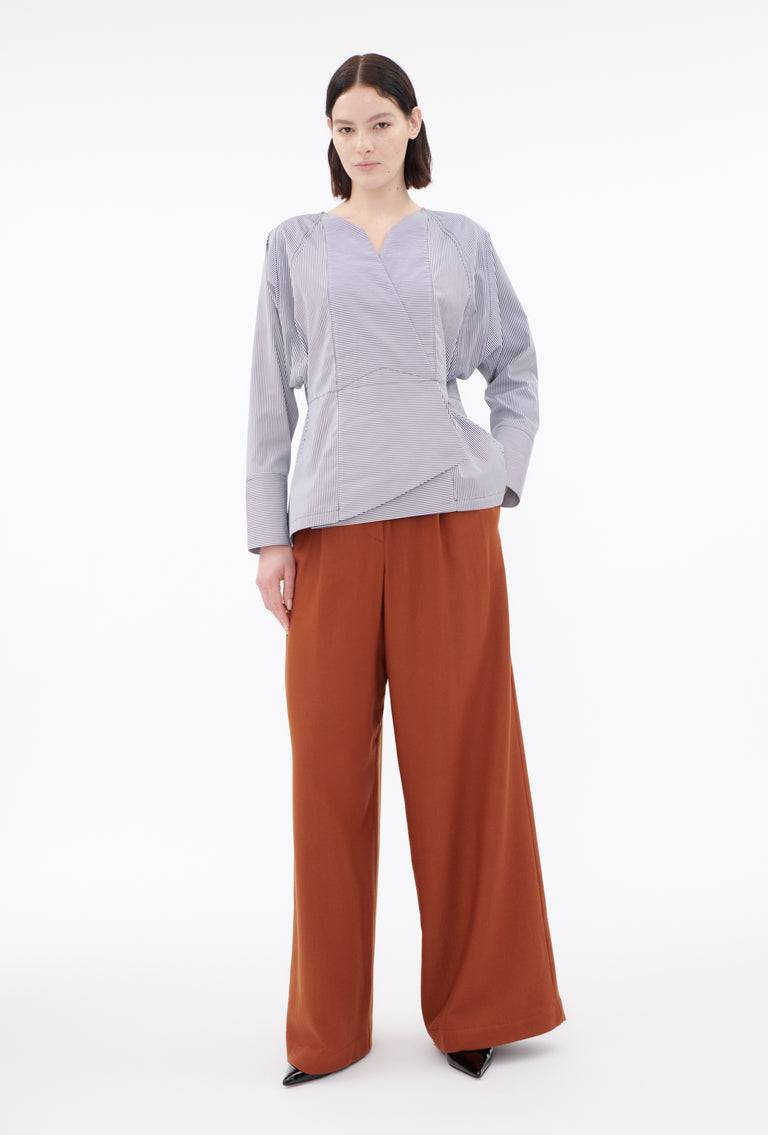 Odeeh Stripes Bluse, Navy White Meist gekauft