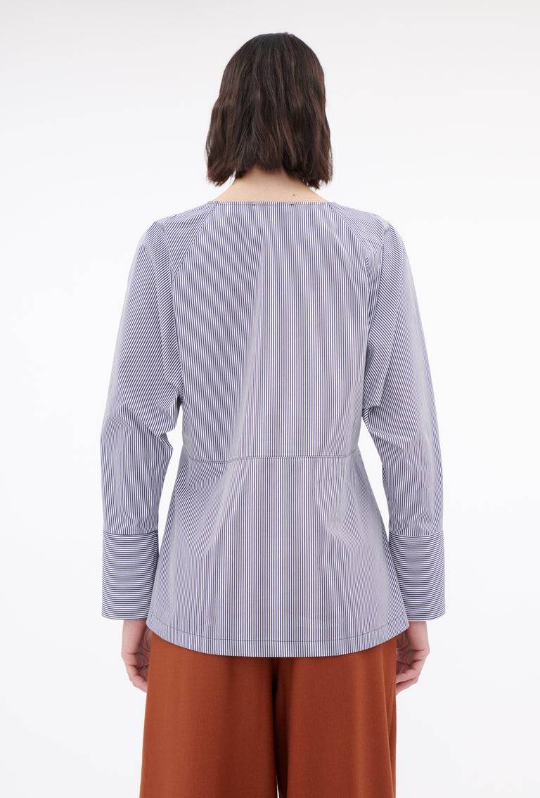 Odeeh Stripes Bluse, Navy White Meist gekauft