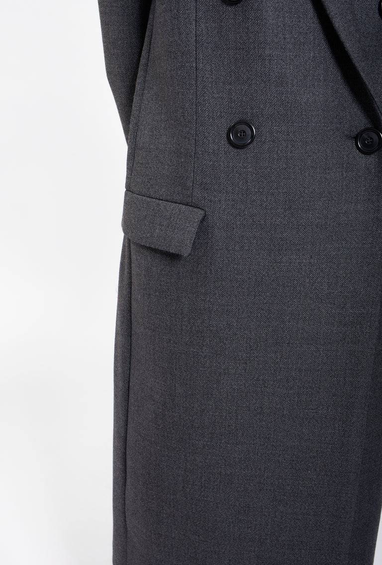 Odeeh Savile Row Wool Pique Mantel, Charcoal Limitierter Zeitrabatt