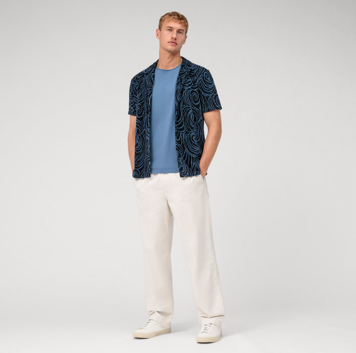 Oblymp Casual WirkT-Shirt, Rauchblau Heißer Verkauf