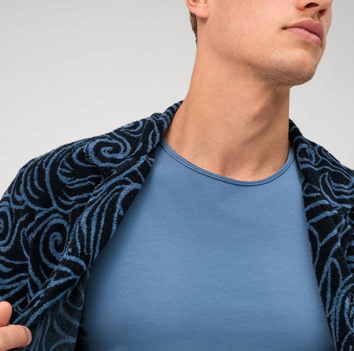Oblymp Casual WirkT-Shirt, Rauchblau Heißer Verkauf