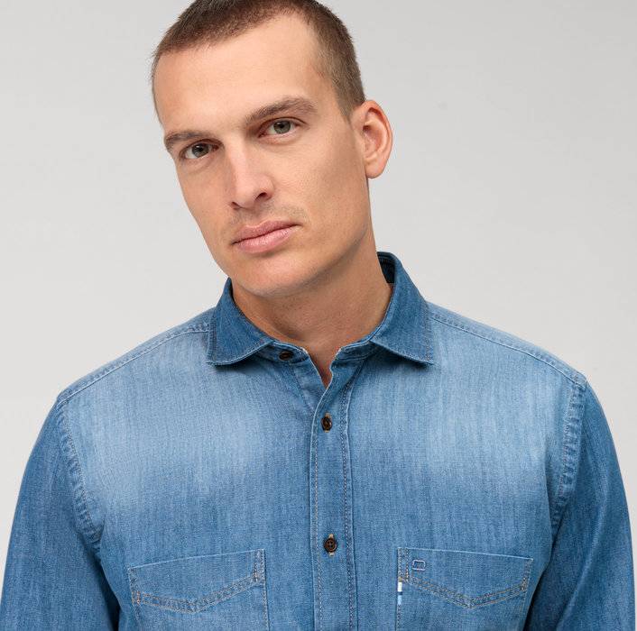 Oblymp CasualFreizeithemd, regular fit, Kent, Blau Blitzangebot