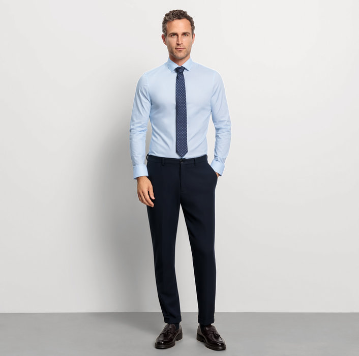 Oblymp No. SixBusinesshemd, super slim, Modern Kent, Bleu Große Rabatte