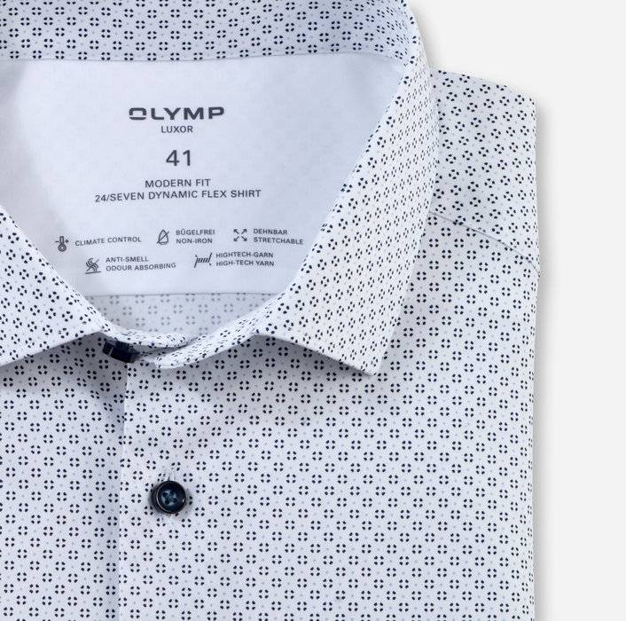 Oblymp Luxor 24/SevenBusinesshemd, modern fit, Modern Kent, Weiß Bestseller