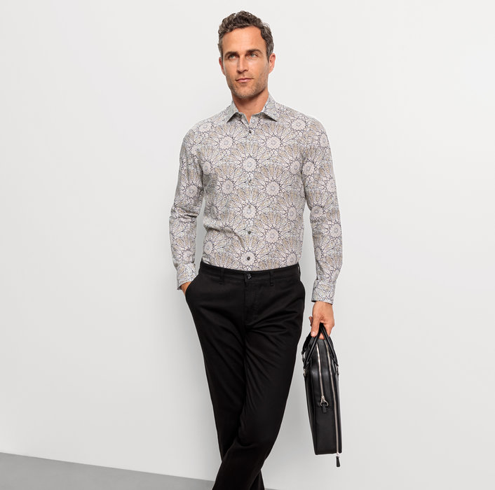Oblymp Level FiveBusinesshemd, body fit, New York Kent, Oliv Tägliche Deals