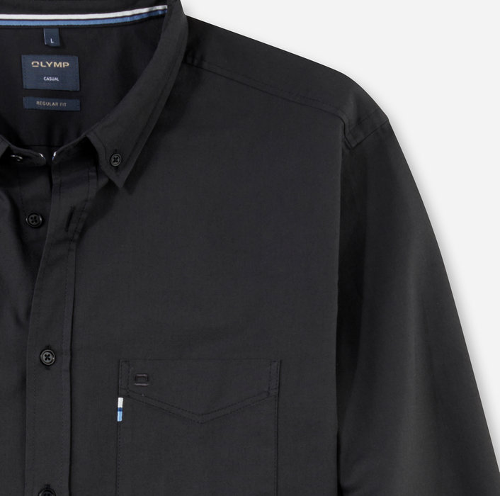 Oblymp CasualFreizeithemd, regular fit, Button-down, Schwarz Wochenangebot