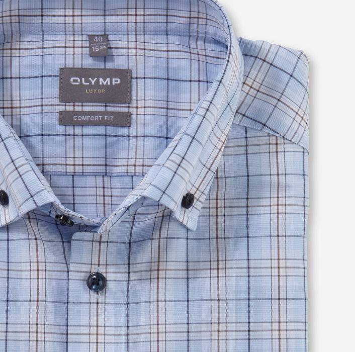 Oblymp Luxor, Businesshemd, comfort fit, Button-down, Bleu Riesige Rabatte