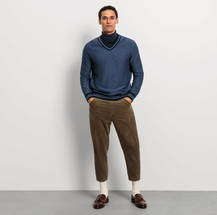 Oblymp Casual StrickPullover, Marine Kostenloser Versand international