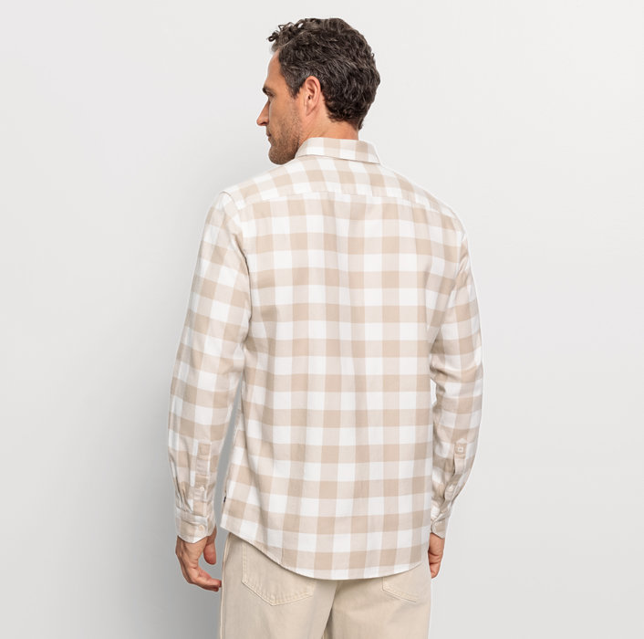 Oblymp Casual, Freizeithemd, regular fit, Button-down, Beige zollfrei