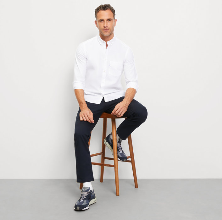 Oblymp Casual, Freizeithemd, regular fit, Button-down, Weiß Rabatte dieses Monats