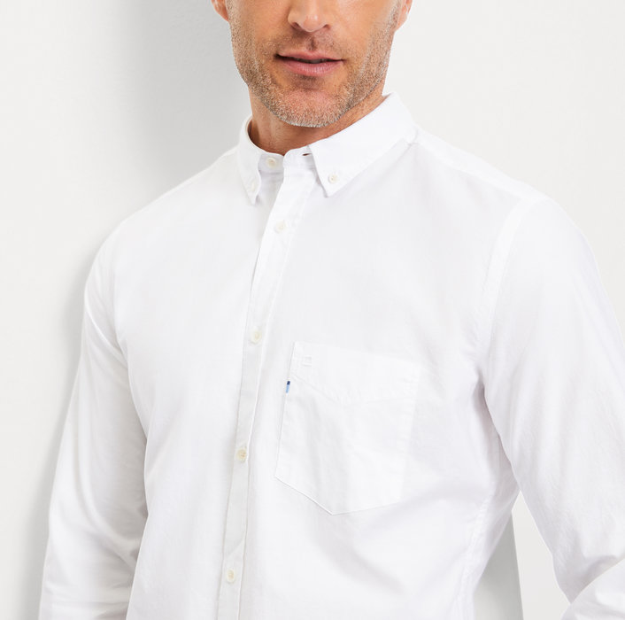 Oblymp Casual, Freizeithemd, regular fit, Button-down, Weiß Rabatte dieses Monats