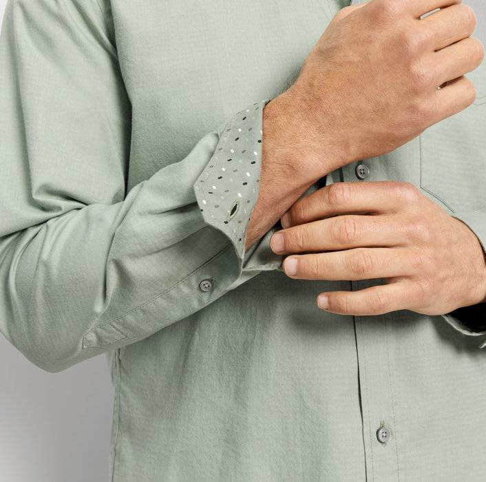 Oblymp CasualFreizeithemd, regular fit, Kent, Grau-Grün im Angebot
