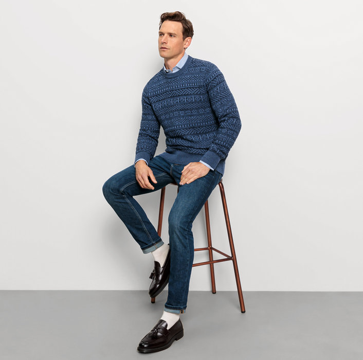 Oblymp Casual Strick, Pullover, Marine Meist gekauft
