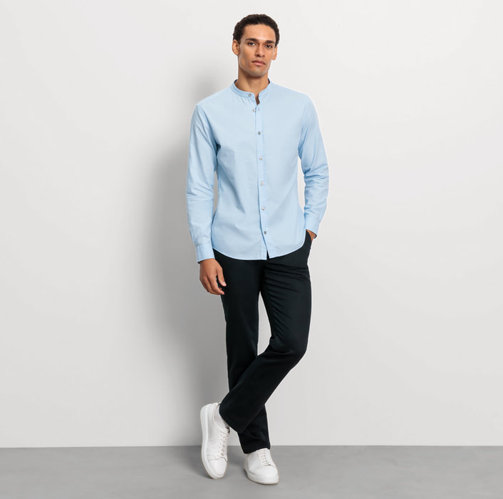 Oblymp Casual, Freizeithemd, regular fit, Stehkragen, Bleu Limitierter Zeitrabatt