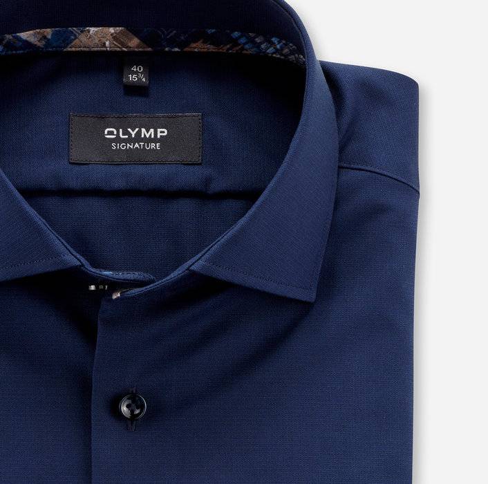 Oblymp SIGNATURE, Businesshemd, tailored fit, SIGNATURE Kent, Nachtblau Clearance-Verkauf