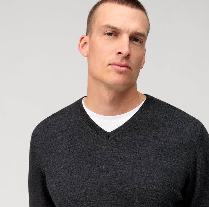 Oblymp Casual Strick, Pullover, Graphit Rabatte dieses Monats