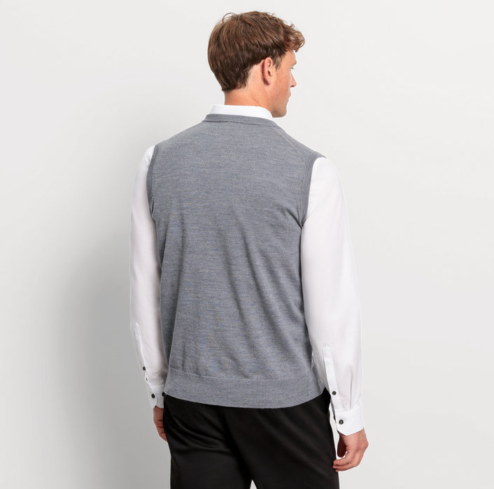 Oblymp Casual Strick, Pullunder, Silbergrau Online