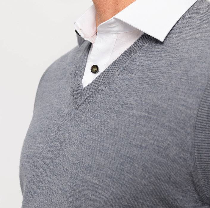 Oblymp Casual Strick, Pullunder, Silbergrau Online