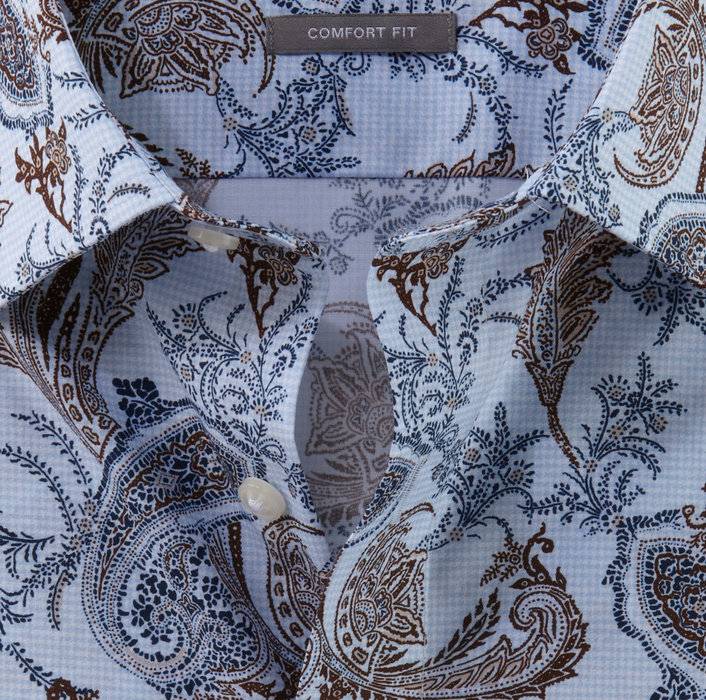 Oblymp Luxor, Businesshemd, comfort fit, New Kent, Bleu Sonderangebote