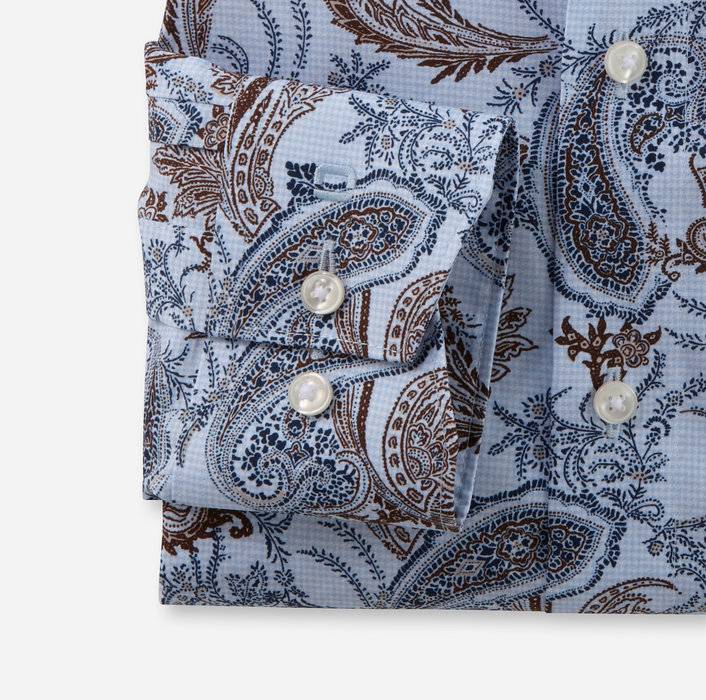 Oblymp Luxor, Businesshemd, comfort fit, New Kent, Bleu Sonderangebote