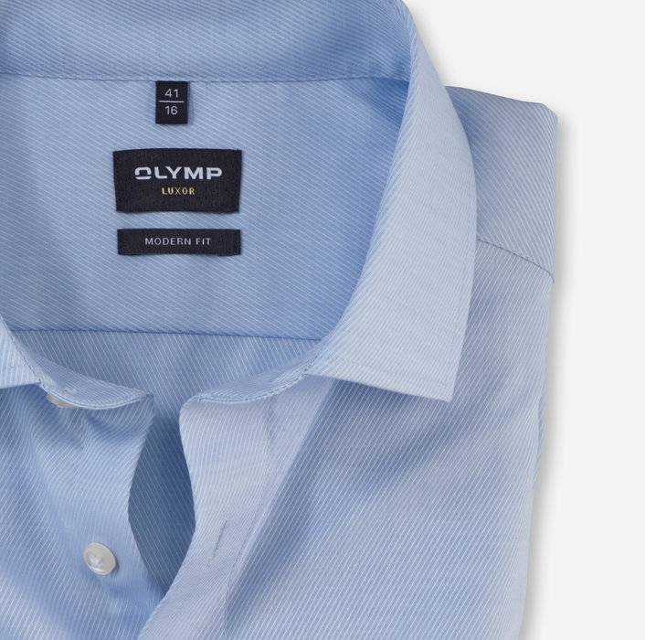 Oblymp Luxor, Businesshemd, modern fit, Global Kent, Bleu VIP-Rabatte