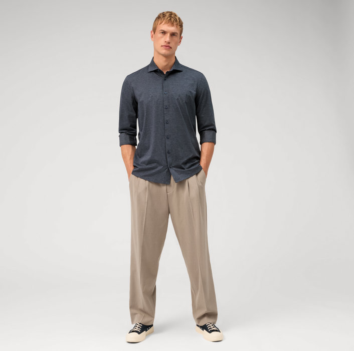 Oblymp Level Five 24/Seven, Businesshemd, body fit, Kent, Marine Letzter Tag