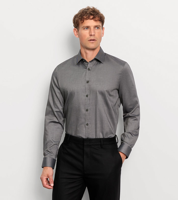 Oblymp No. Six, Businesshemd, super slim, New York Kent, Oliv Zeitbegrenzte Promotion