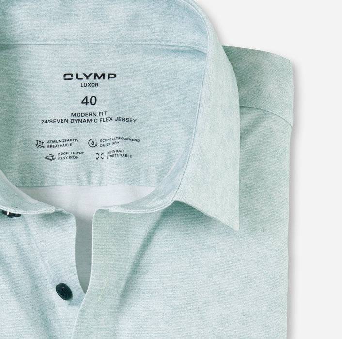 Oblymp Luxor 24/Seven, Businesshemd, modern fit, New Kent, Grün Super Sparpreis