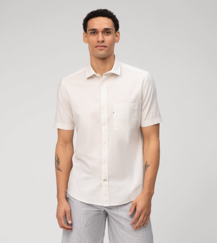 Oblymp Casual, Freizeithemd, regular fit, Kent, Weiß Begrenzt auf 3 Tage